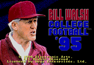 Заставка игры Bill Walsh College Football 95